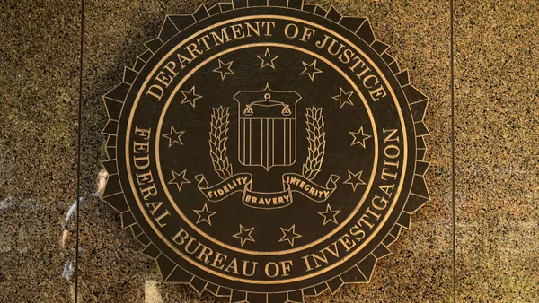FBI seal displayed on a wall