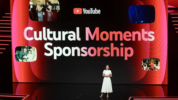 YouTube executive onstage at Brandcast 2025 event