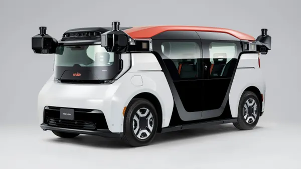 The Origin autonomous robotaxi co-developed by General Motors and Honda for a commercial ride-hailing service.