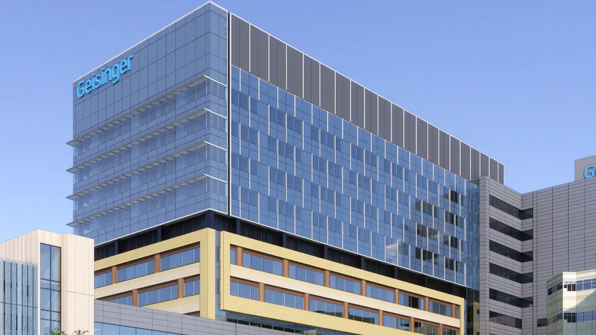 Rendering of the $440 million Geisinger medical center tower in Danville, Pennsylvania.