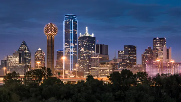 The Dallas skyline